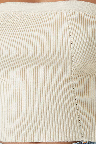  Forever 21 Plus Size Sweater-Knit Tube Top - cream - Bonton