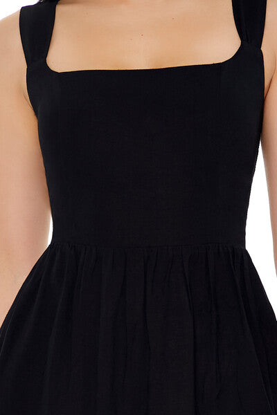  Forever 21 Square-Neck Tank Midi Dress - black-swatch - Bonton
