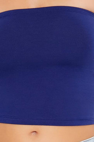 Cropped Cotton-Blend Tube Top