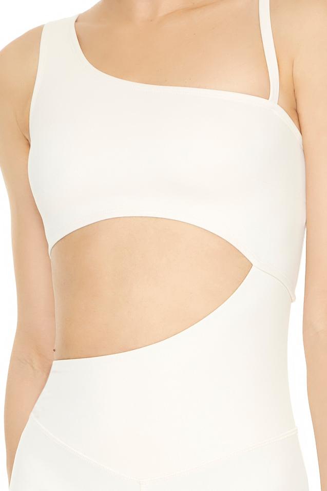  Forever 21 Active Asymmetrical Cutout Romper - cream - Bonton