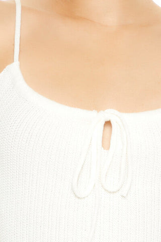 Crochet Bow Cami Mini Dress