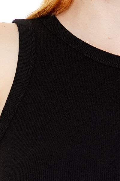  Forever 21 Cropped Dolphin-Hem Tank Top - dark cocoa - Bonton