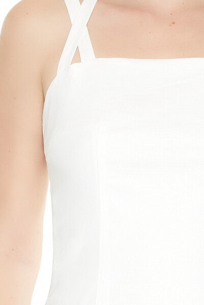  Forever 21 Faux Pearl-Trim Bodycon Mini Dress - white - Bonton