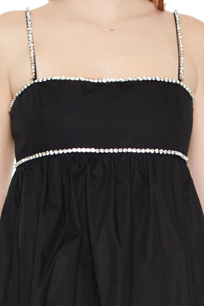  Forever 21 Rhinestone Babydoll Mini Dress - white - Bonton