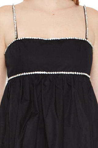 Rhinestone Babydoll Mini Dress