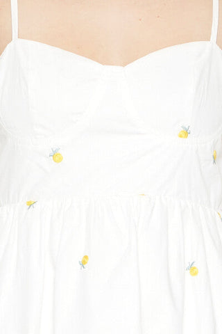 Embroidered Floral Bustier Mini Dress