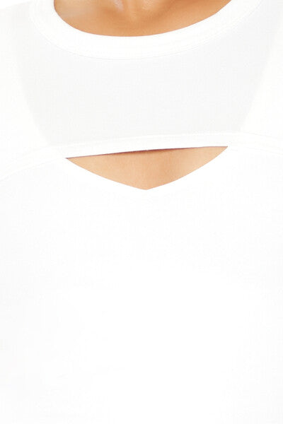  Forever 21 Layered Cutout Cropped Tee - black - Bonton