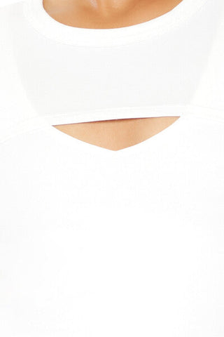 Layered Cutout Cropped Tee