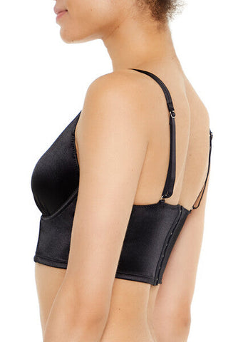 Satin Hook-and-Eye Bra