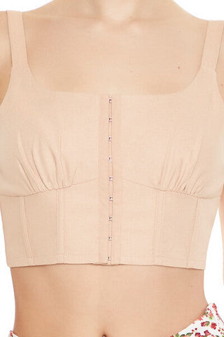 Hook-&-Eye Corset Crop Top