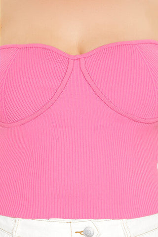 Plus Size Sweater-Knit Tube Top