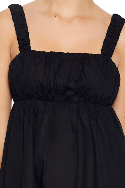  Forever 21 Poplin Babydoll Mini Dress - black - Bonton