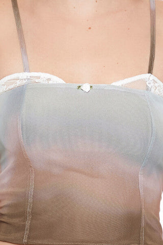 Gradient Rosette Cropped Cami