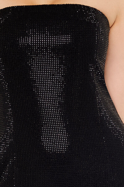  Forever 21 Rhinestone Tube Mini Dress - black-swatch - Bonton