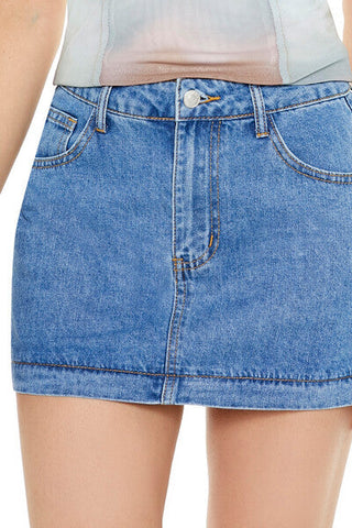 Convertible Denim Maxi Skirt