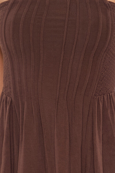  Forever 21 Pom Pom Strapless Mini Dress - brown-swatch - Bonton