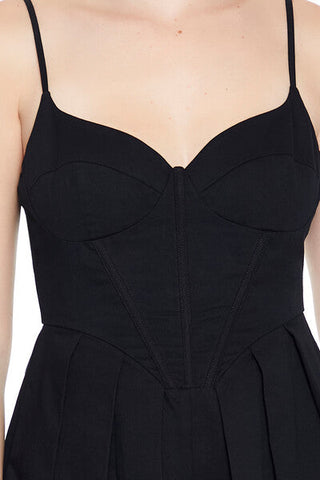 Pleated Bustier Cami Romper
