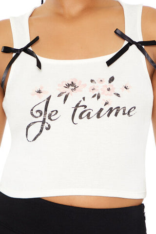 Je Taime Cropped Tank Top
