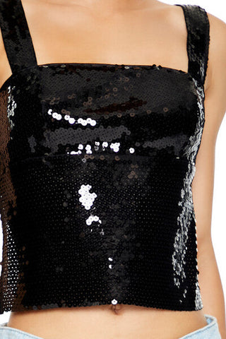 Tie-Back Sequin Top