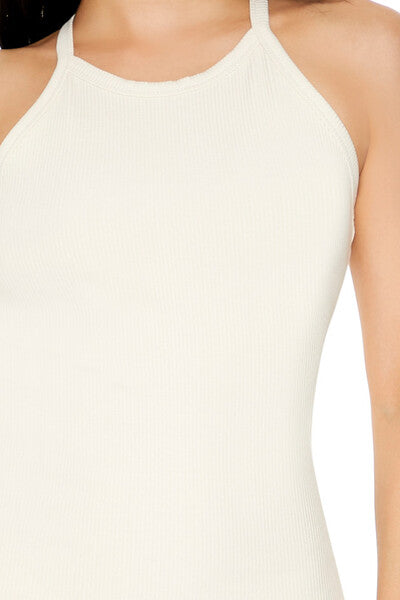  Forever 21 Ribbed Racerback Maxi Dress - cream - Bonton