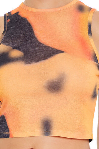 Cropped Tie-Dye Tank Top