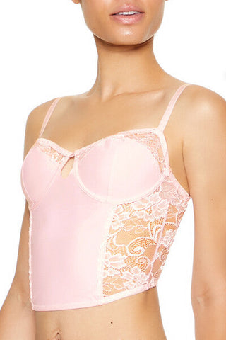 Sheer Lace Underwire Corset Bra
