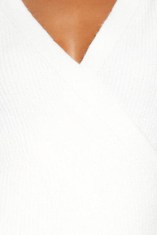 Drop-Sleeve Wrap Sweater