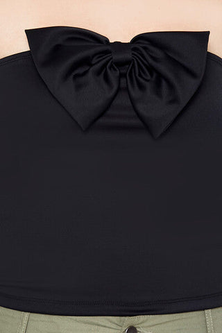 Scuba Knit Bow Tube Top