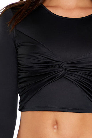 Contour Sculpt Twisted Crop Top