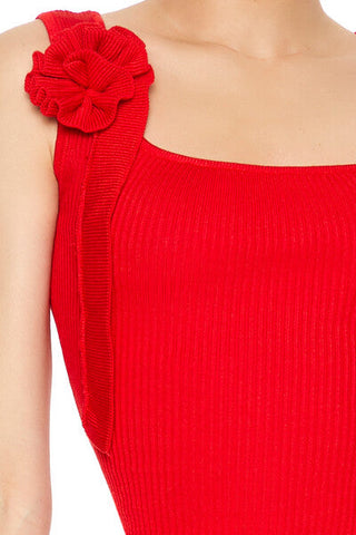 Rosette Bodycon Tank Mini Dress