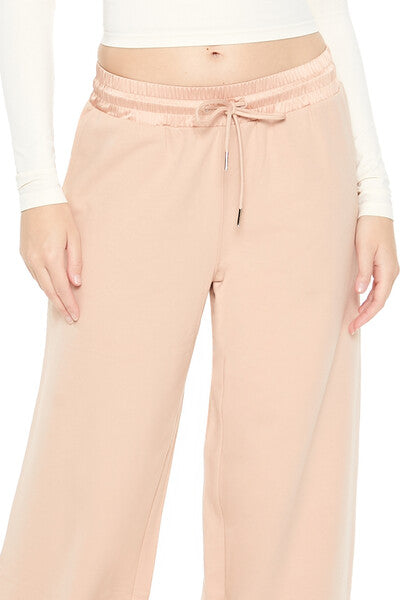  Forever 21 Satin Mid-Rise Wide-Leg Pants - cream - Bonton