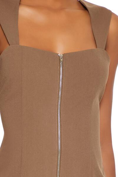  Forever 21 Bodycon Zip-Up Mini Dress - black-swatch - Bonton