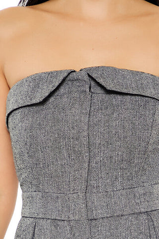 Strapless Wide-Leg Jumpsuit