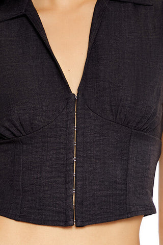 Chiffon Bustier Crop Top