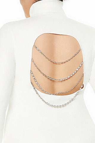 Plus Size Faux Gem Midi Sweater Dress