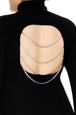 Plus Size Faux Gem Midi Sweater Dress