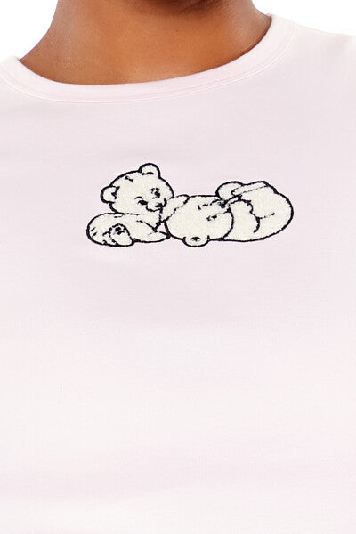  Forever 21 Plus Size Polar Bear Baby Tee - pink multi - Bonton