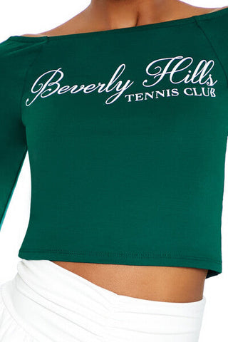Beverly Hills Tennis Club Crop Top