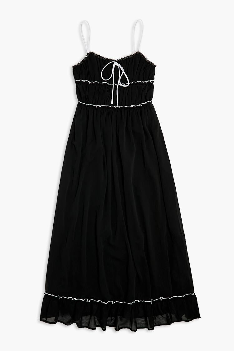  Forever 21 Two-Tone Maxi Dress - black-white - Bonton