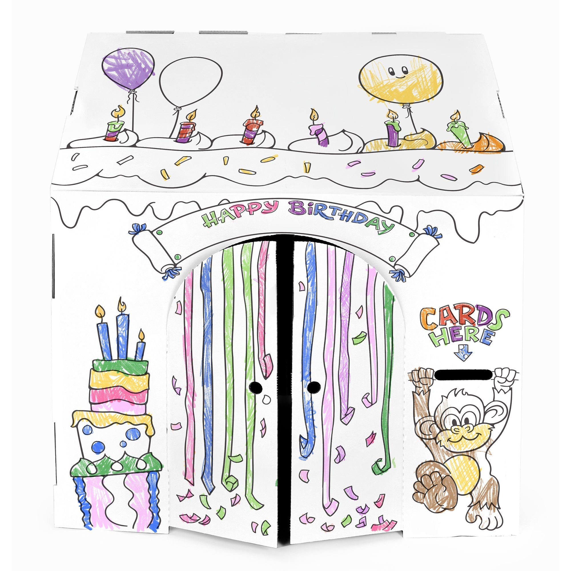  Easy Playhouse Easy Playhouse Birthday Fort- Decorate & Personalize - White - Bonton