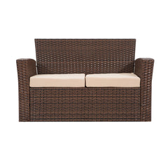 4-Piece Conversation Outdoor Patio Sofa Set with Cushions