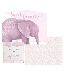 GooseWaddle 2 Pack Newborn Receiving Blanket Poppy Elephant ShadesofPink/Purple