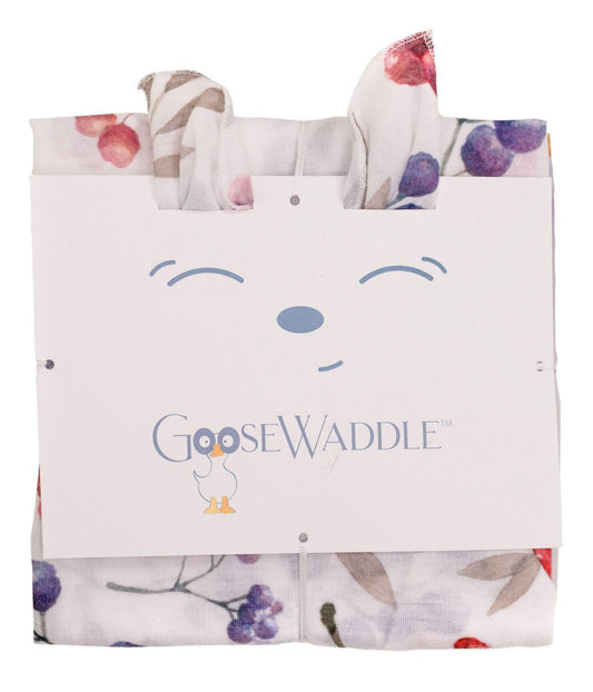 GooseWaddle 2 Pack Newborn Receiving Blanket Ginger Deer ShadesofPurple/Pink/Red