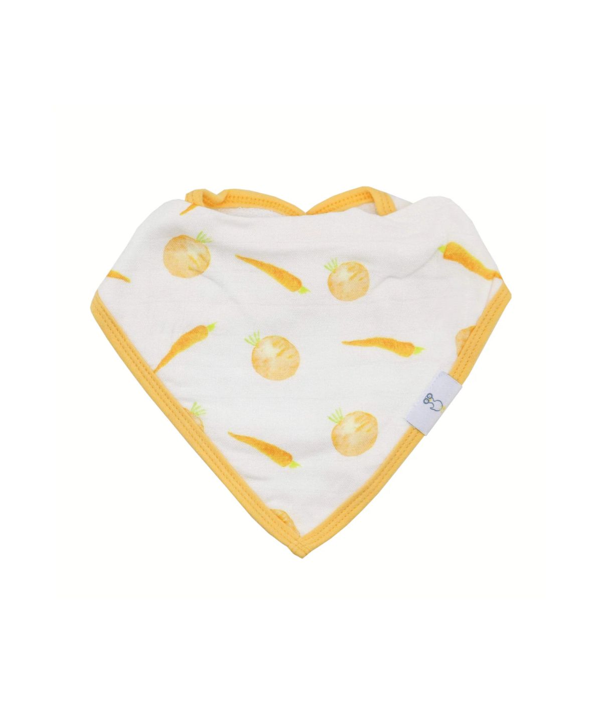  GooseWaddle Carrots and Shapes Orange 2 Pack Muslin & Terry Cloth Bib Set White/Orange/Yellow/Green - White, Orange, Yellow, Green - Bonton