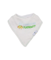 Taco Tuesday and Taco 2 Pack Muslin & Terry Cloth Bib Set White/Green/Yellow/Red