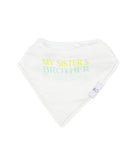 Brother and Arrows 2 Pack Muslin & Terry Cloth Bib Set White/Yellow/Blue/Green/Gray