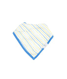 Stripes and Rain Drops 2 Pack Muslin & Terry Cloth Bib Set White/Blue/Yellow/Gray
