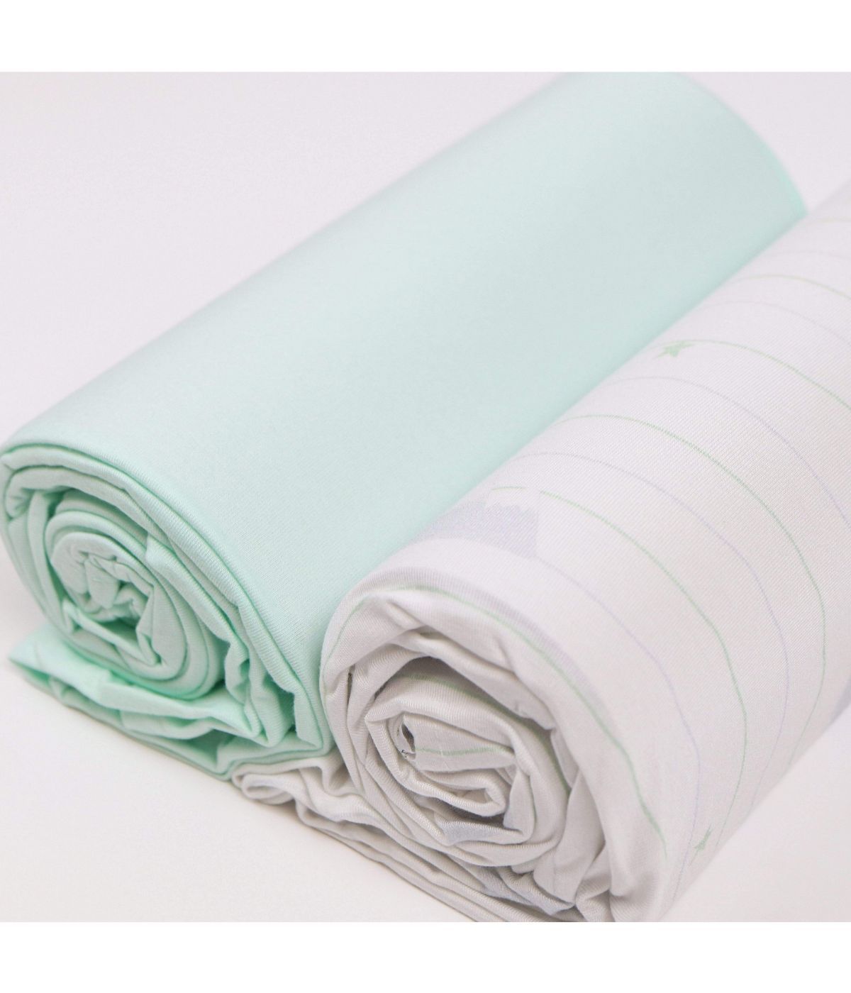 Mountain and Mint 2 PK Swaddle Blanket Mint/LightBlue