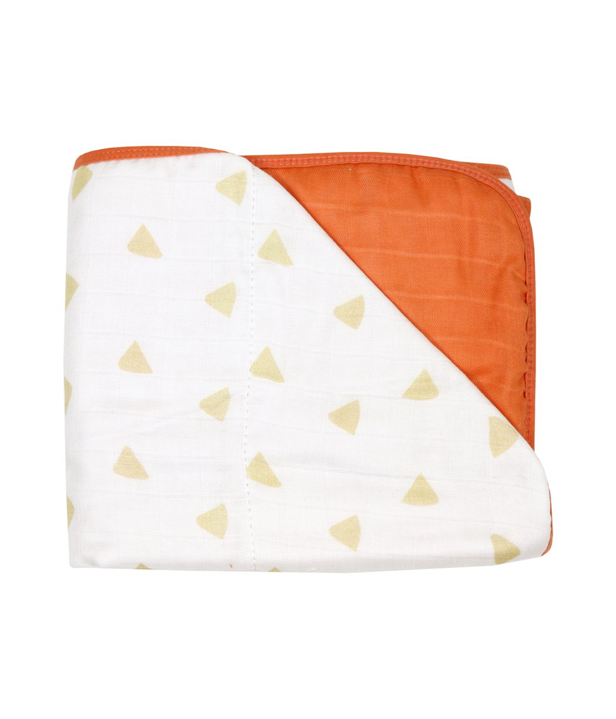  GooseWaddle Bamboo Muslin Quilted Blanket TerraCotta/Beige - Terra Cotta, Beige - Bonton