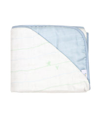 Bamboo Muslin Quilted Blanket Blue